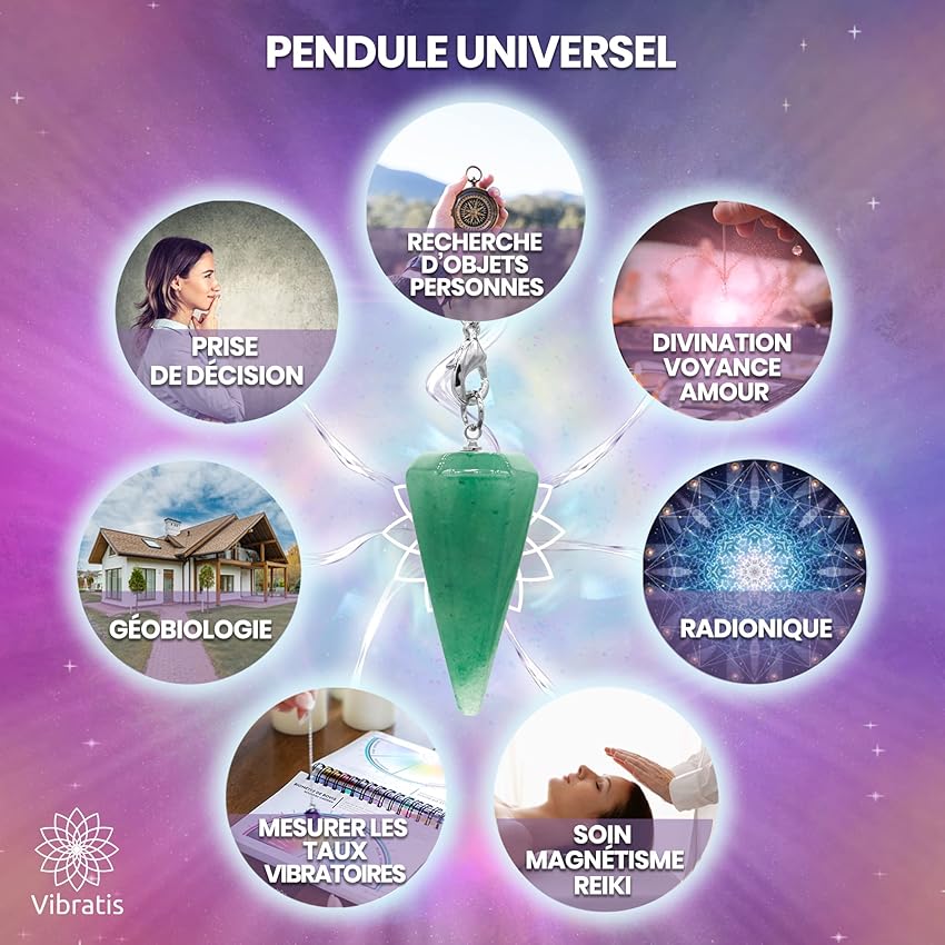 Thumbnail 3 de Vibratis Pendule de Radiesthésie en Aventurine ⚡