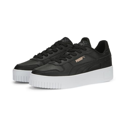 Detalle 2 de PUMA Women Carina Street Scarpe da ginnastica – Black Rose Gold White Metallic, 37 EU
