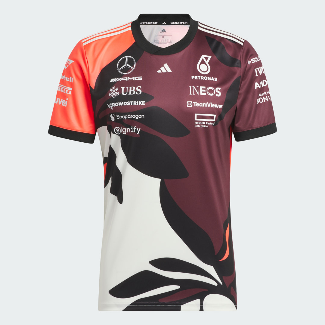 Detalle de Camiseta de piloto Mercedes-AMG Petronas Formula One Team Summer Pack – Adidas (Burgundy)