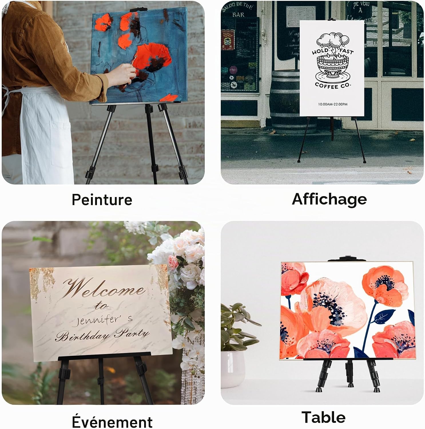 Detalle de ARTIFY 1Easel-66M verstelbare schildersezel van aluminium, 56-167 cm