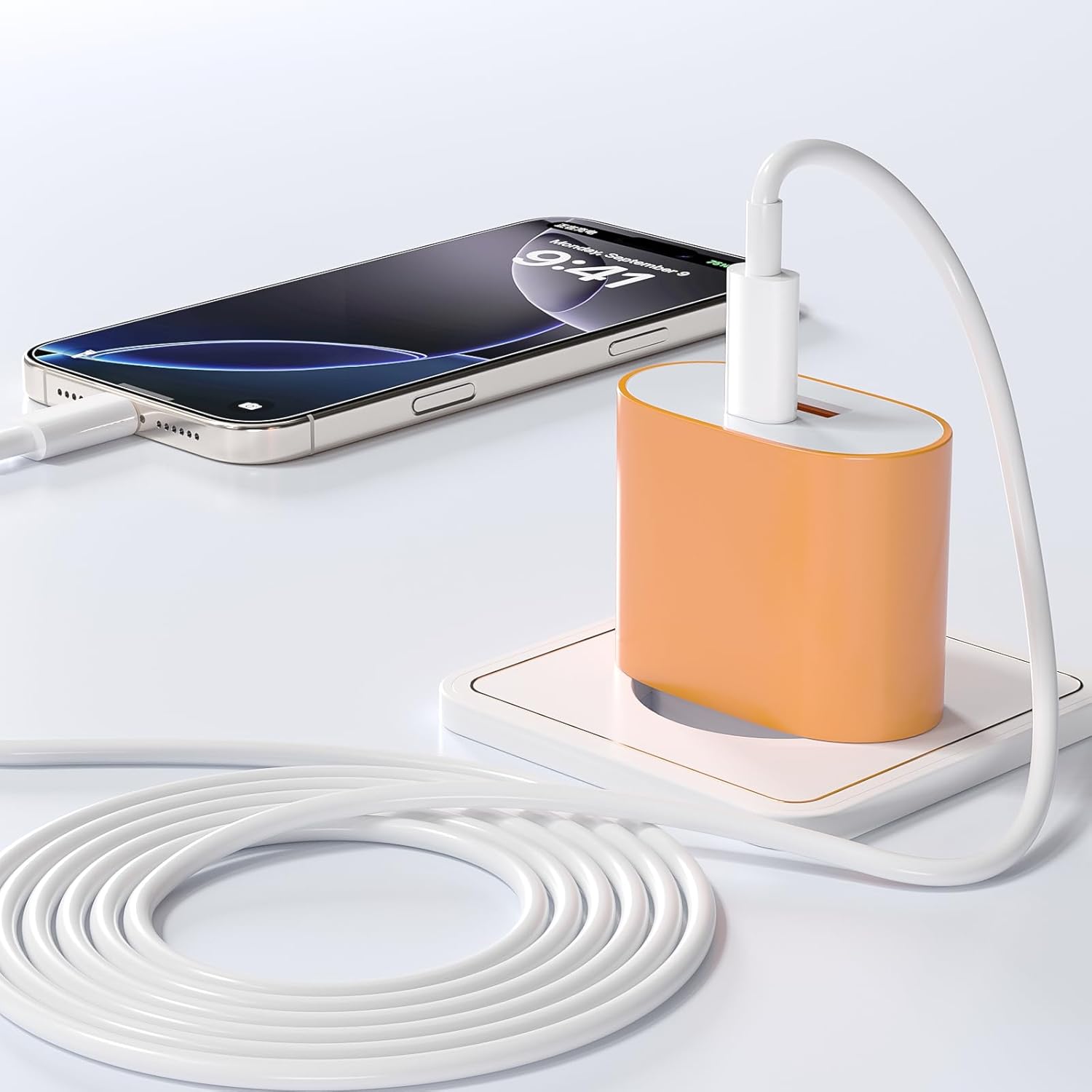 Thumbnail 2 de Caricabatterie rapido da 25W con cavo da 1,8 m – doppia porta USB-C/USB-A