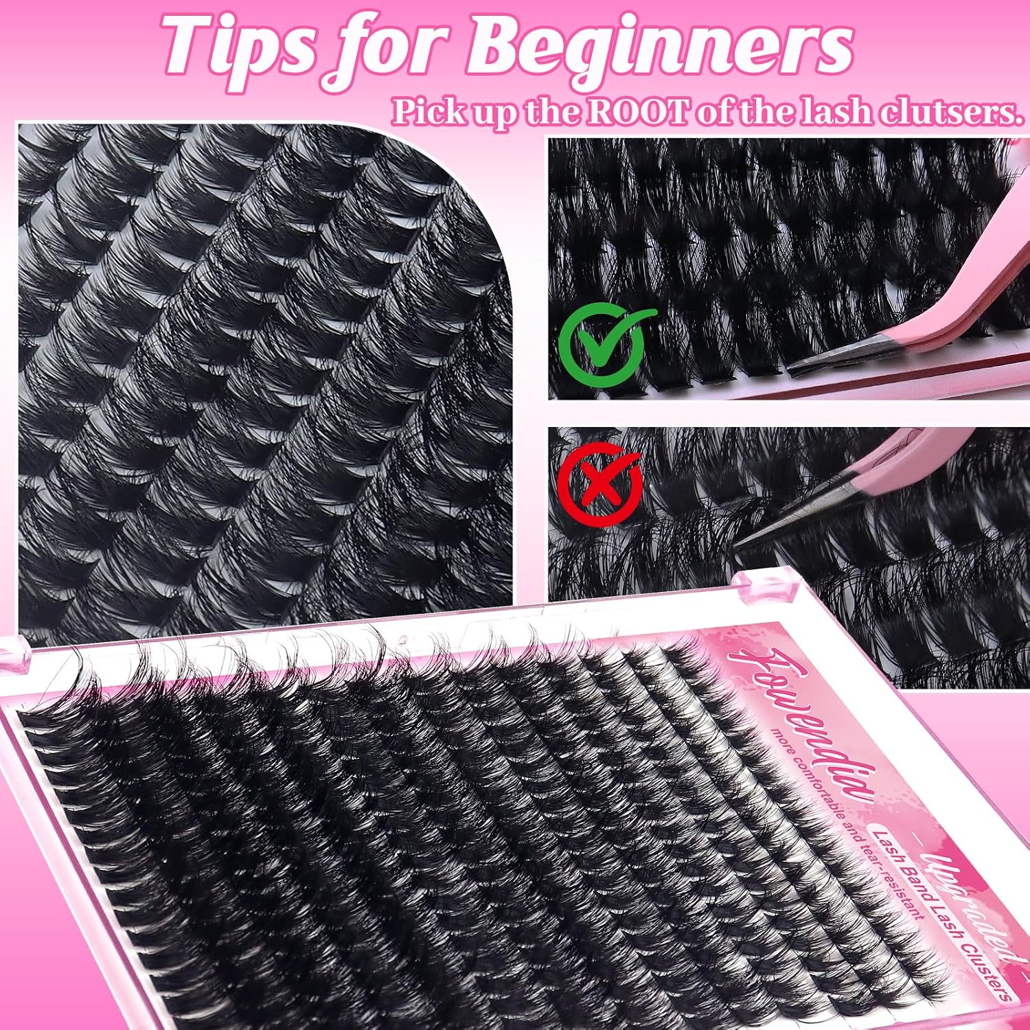 Thumbnail 4 de Fowendia Lash Clusters, 0.03mm Band