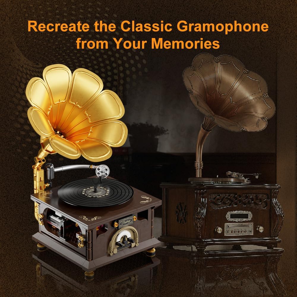 Thumbnail 2 de PANTASY Retro-Phonograph-Bausatz – Baukasten-Set für ein authentisches Grammophon-Erlebnis