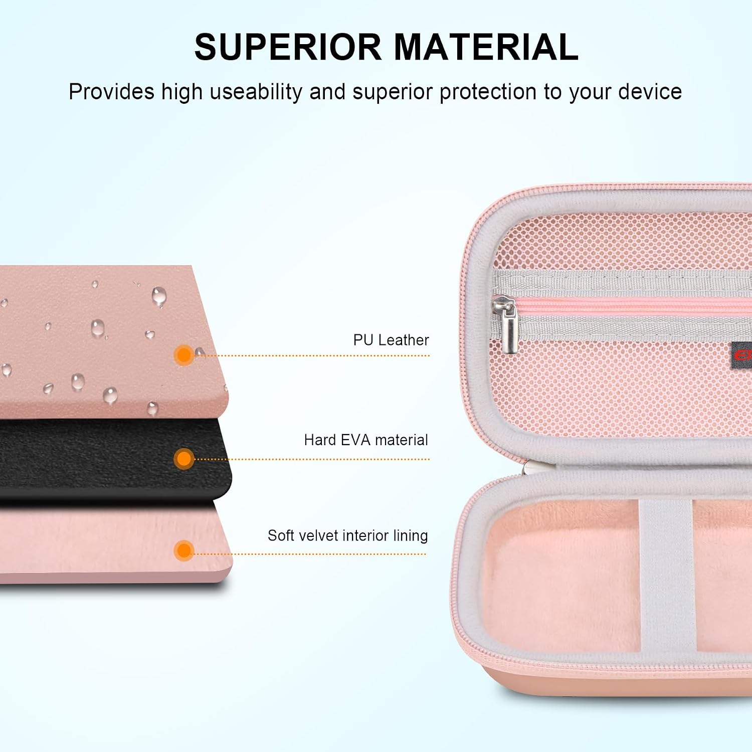 Thumbnail 4 de Elonbo carrying case for Kodak Step / Step Slim & Step Wireless mobile instant photo printers (Rose gold)