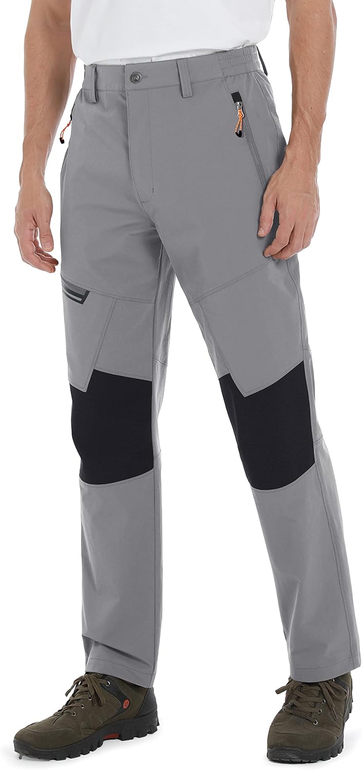 Detalle 2 de EKLENTSON Men's Trousers: Lightweight Quick Dry Hiking Trousers with 4 Zip Pockets