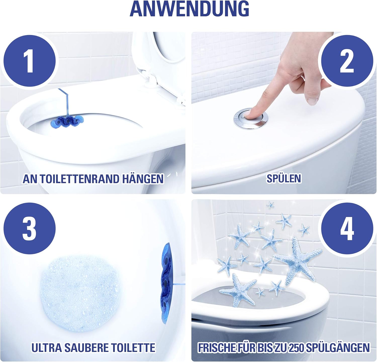 Thumbnail 4 de Cillit Bang Blue Wave 6 WC Blauspüler Duopack Ocean Frische 3er Pack