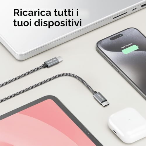 Thumbnail 6 de deleyCON 240W USB-C Cavo PD 3.1: ricarica rapida e trasferimento affidabile (2x 1m)