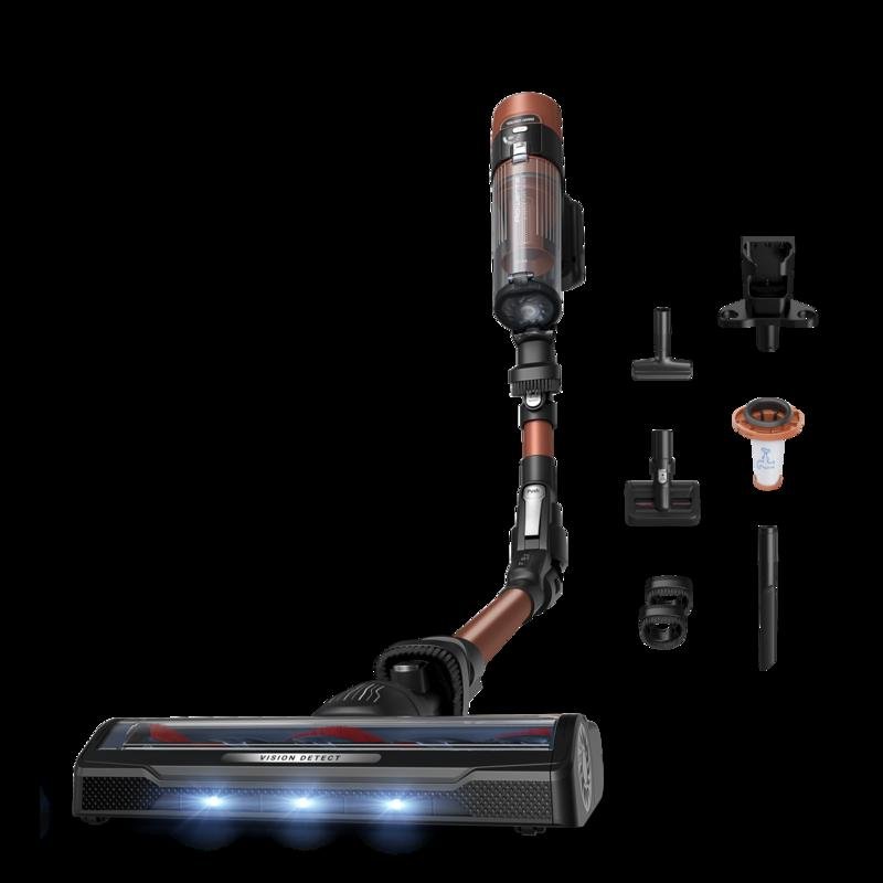 Detalle de Rowenta X-Force Flex 10.80 RH7A73: Aspiradora sin Bolsa, 300 W, 60 min, Mascotas (Naranja)
