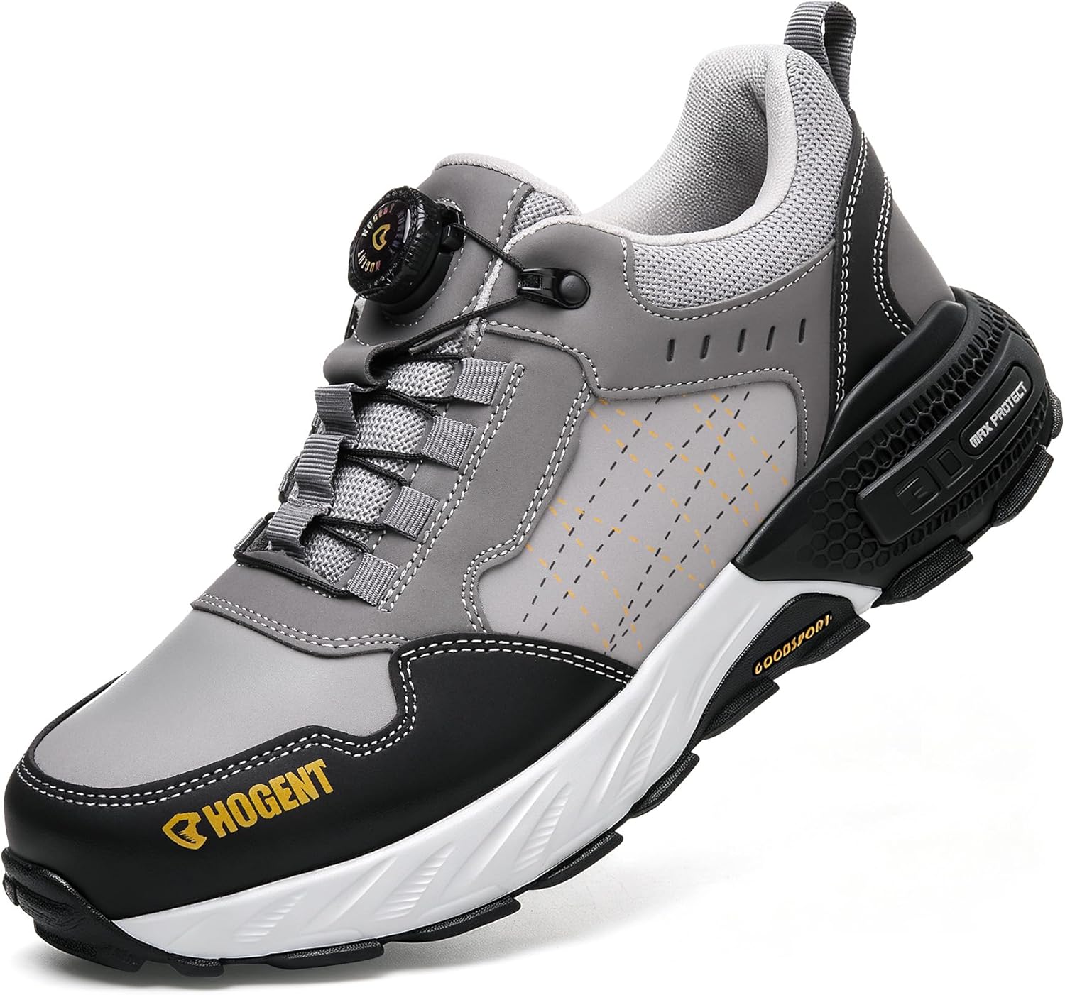 Detalle de Stillithou Safety Trainers steel toe cap work shoes with swivel buckle laces