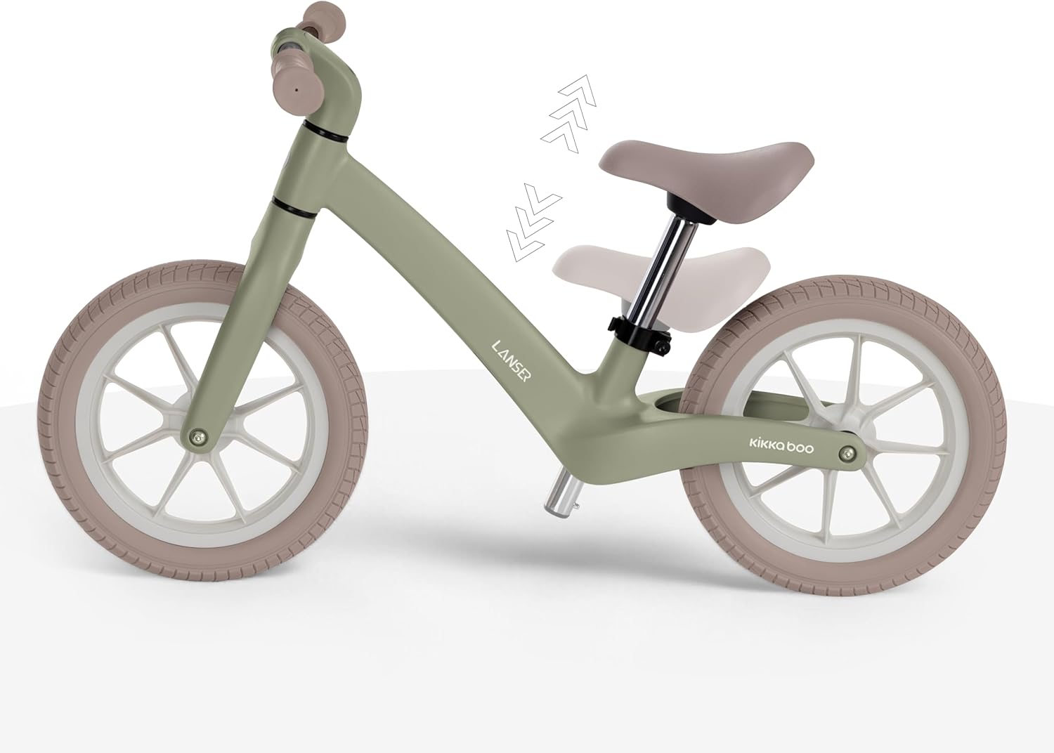 Detalle 2 de KikkaBoo Bicicletta Senza Pedali LansER 3 Anni – Verde militare