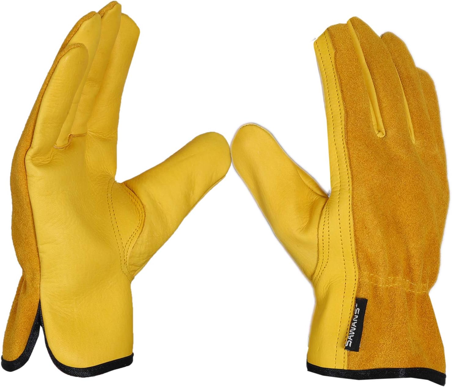 Detalle de SAWANS Leather Working Gloves Thorn‑proof, Heavy Duty
