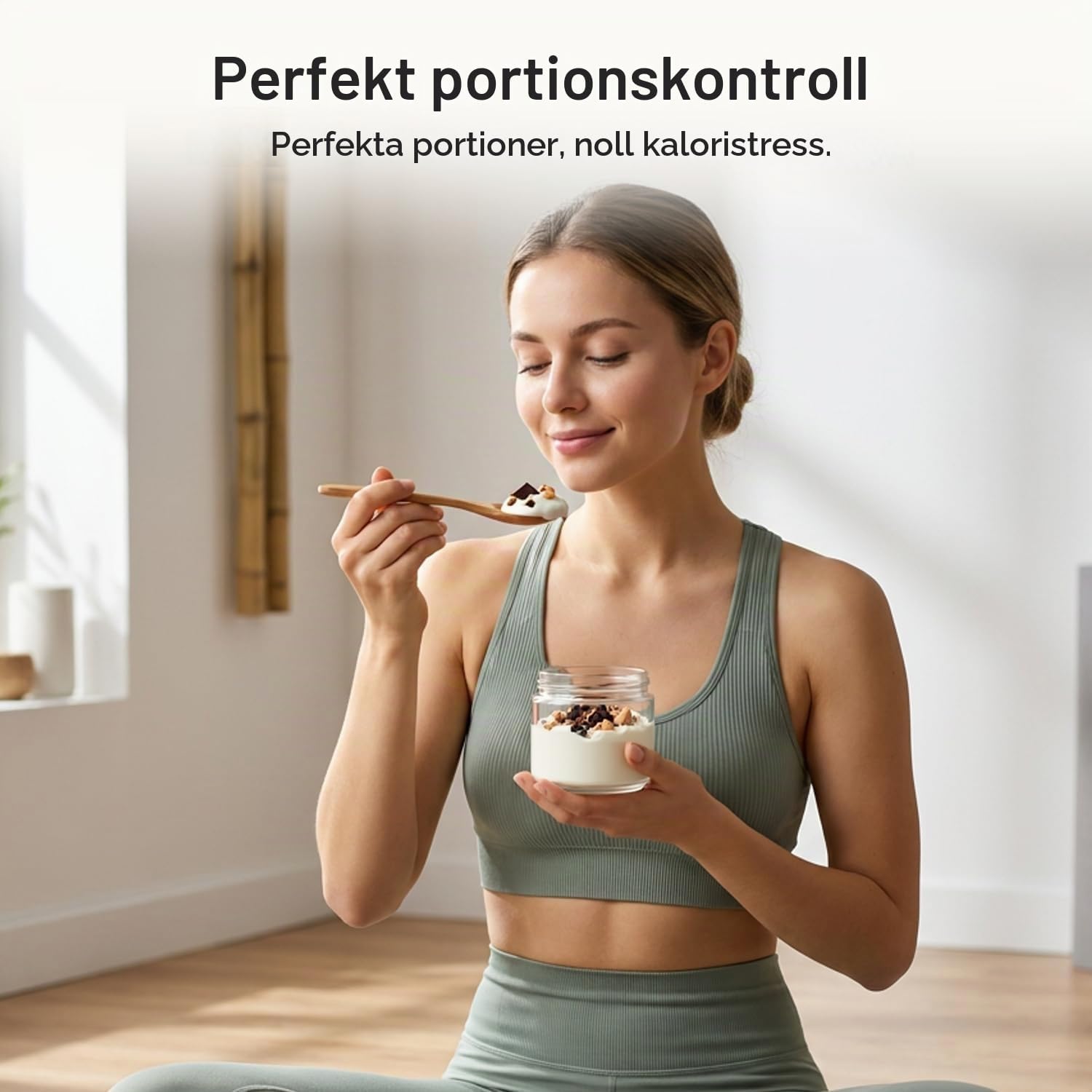 Detalle de ComSaf yoghurtburkar i glas, 300 ml, 4-pack med tätslutande skruvlock