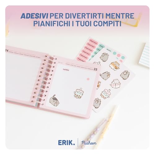 Detalle de Gruppo Erik Pusheen Diario Scuola 2026 2027 – Agenda Giornaliera con design kawaii