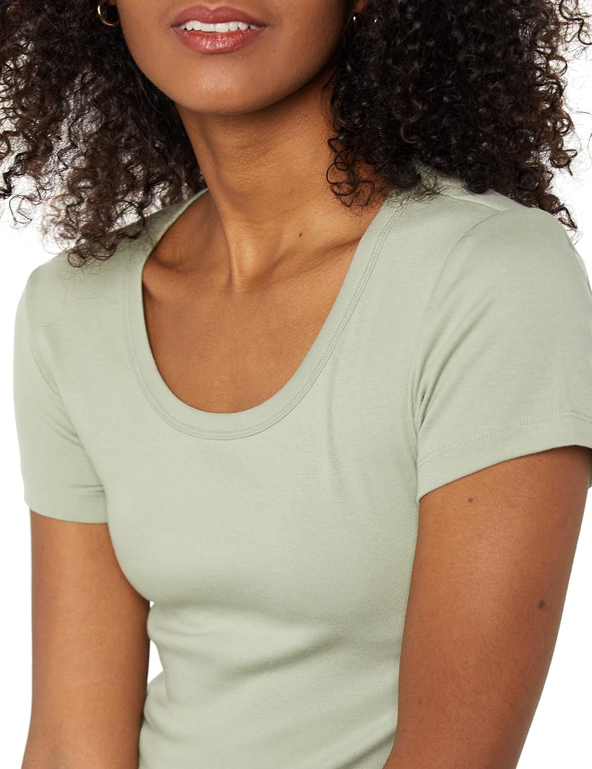 Thumbnail 2 de Amazon Essentials Women's Slim-Fit Cap-Sleeve Scoop Neck T‑Shirt