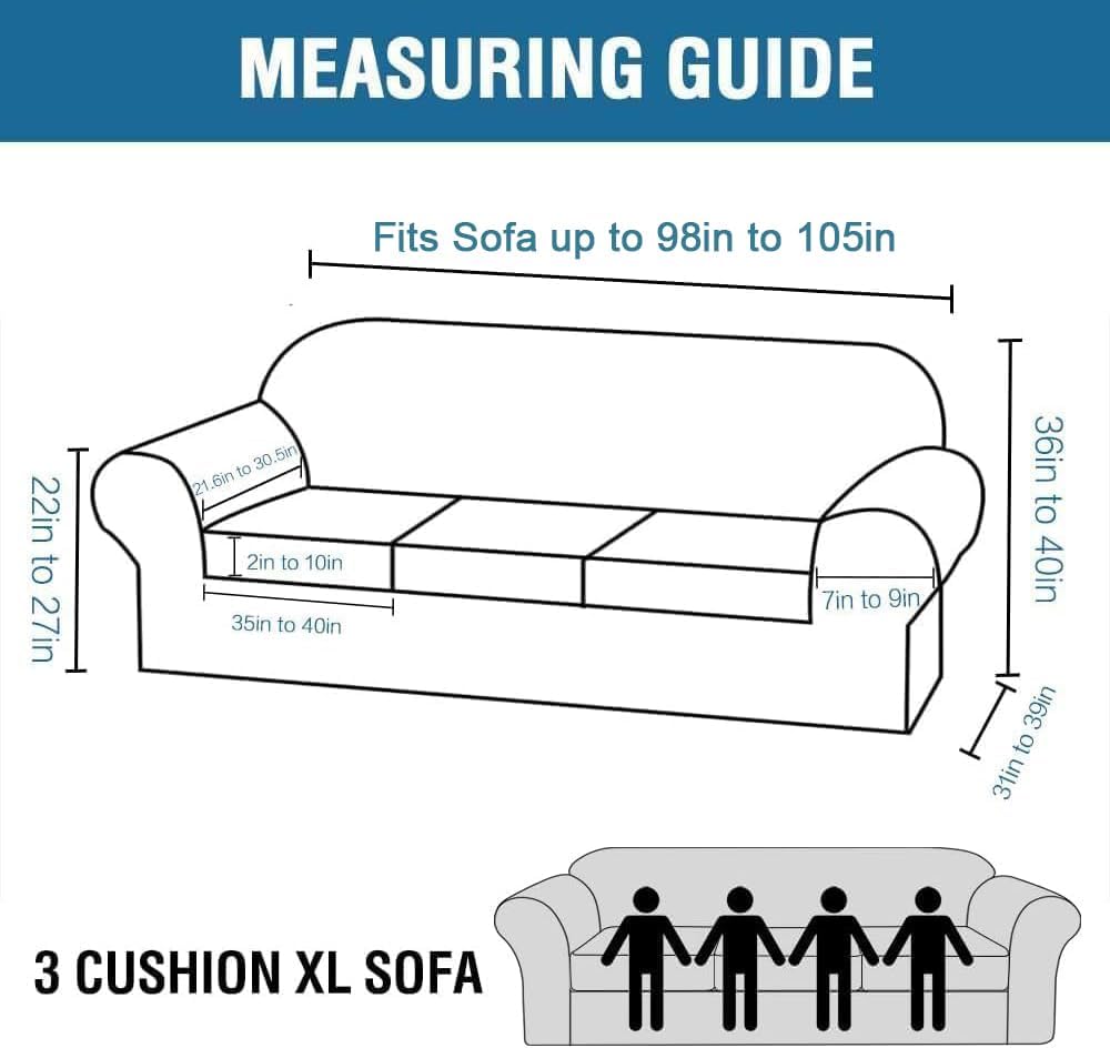 Thumbnail 1 de H.VERSAILTEX Velvet Sofa Slipcover 105 in 🛋