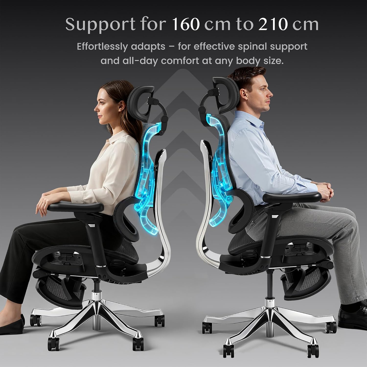 Thumbnail 5 de FLEXISPOT ErgoX Max Ergonomic Office Chair: Heavy‑Duty Support for Home Office & Gaming