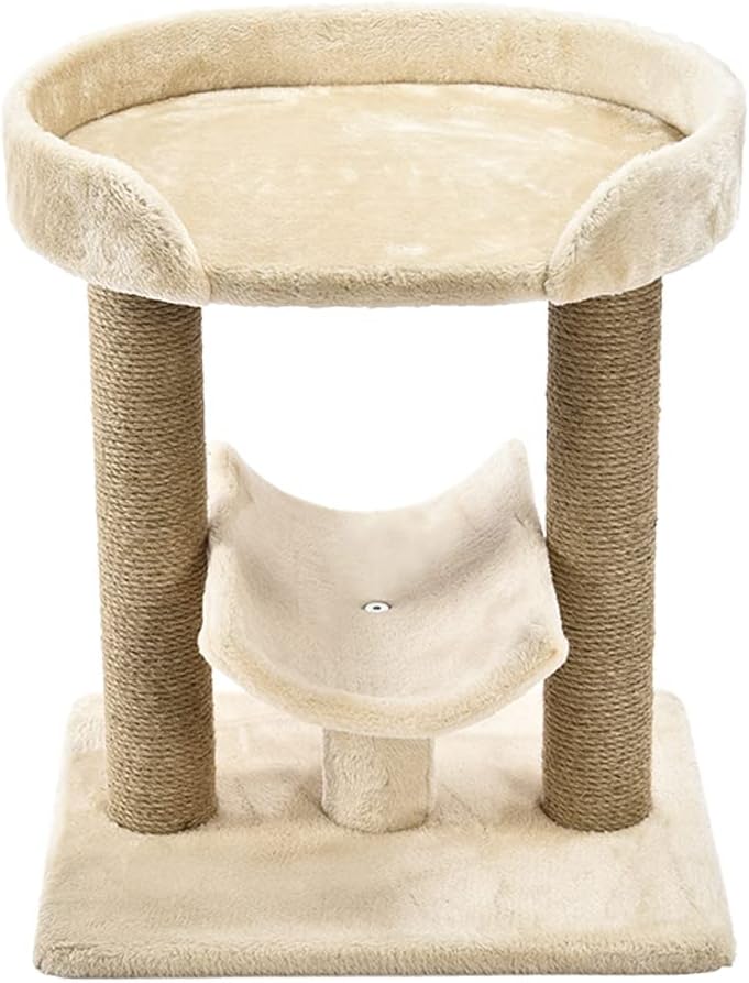 Detalle de Amazon Basics albero per gatti con piattaforma tiragraffi – beige, misure regolari