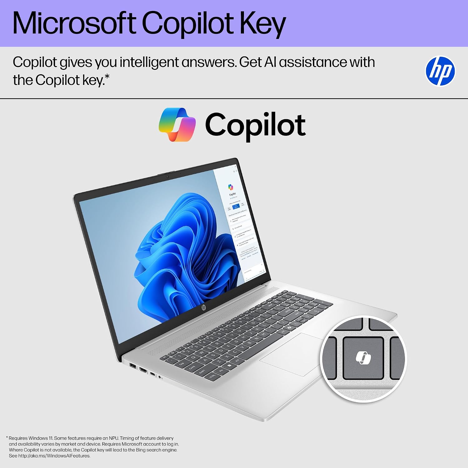 Detalle 2 de HP 17.3-Inch Laptop with Ryzen 5 7430U