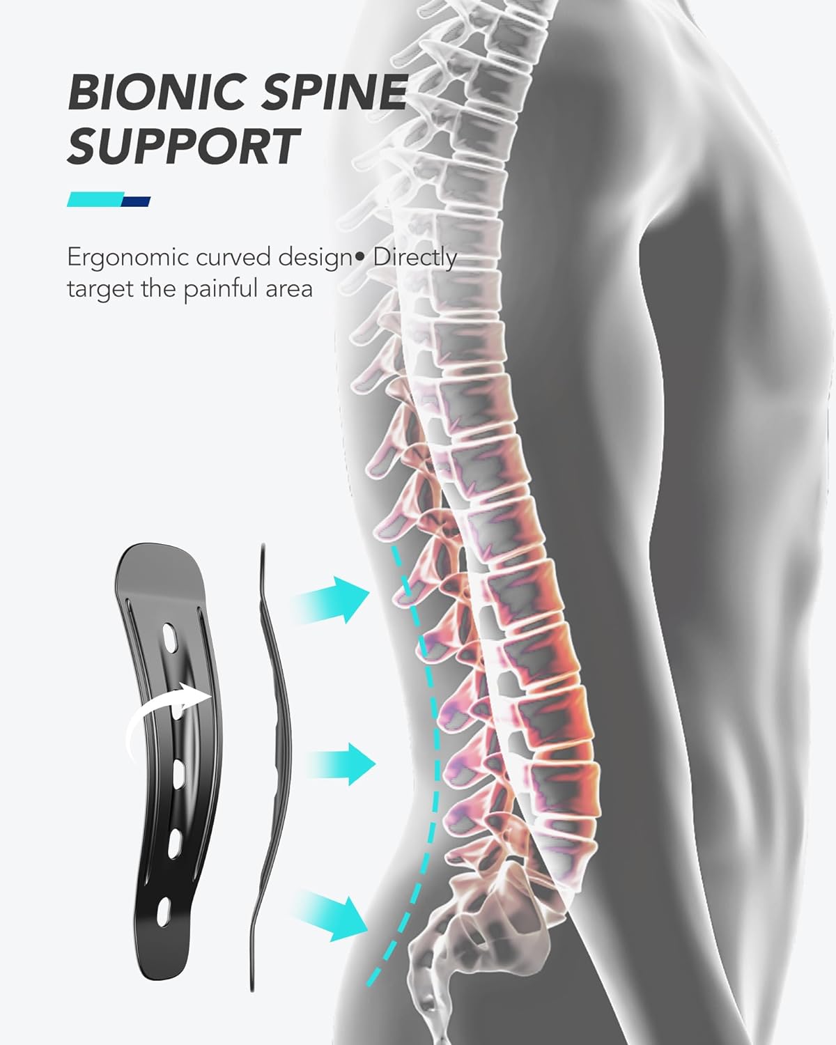 Thumbnail 1 de Fitomo Faja Lumbar Hombre Mujer con Férulas de Fibra de Carbono 🦿