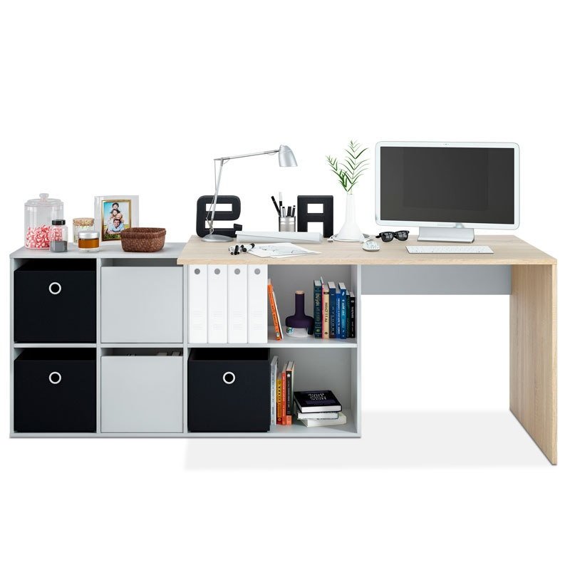 Thumbnail 2 de Habitdesign Adapta XL Mesa de escritorio blanco/roble