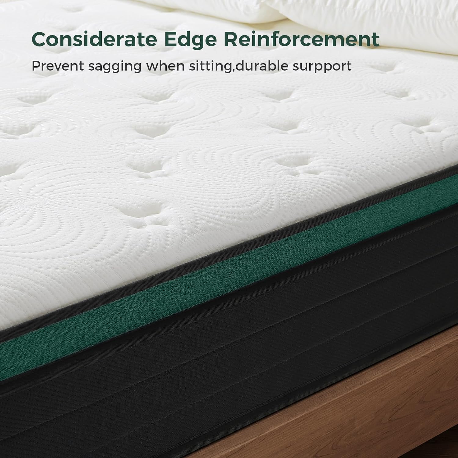 Thumbnail 4 de Inofia Small Double Mattress 4ft, 10.6in Hybrid with Zoned Pocket Spring