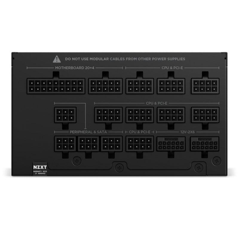 Detalle de NZXT C1500 Platinum, fuente ATX 3.1 de 1500 W con PCIe 5.1