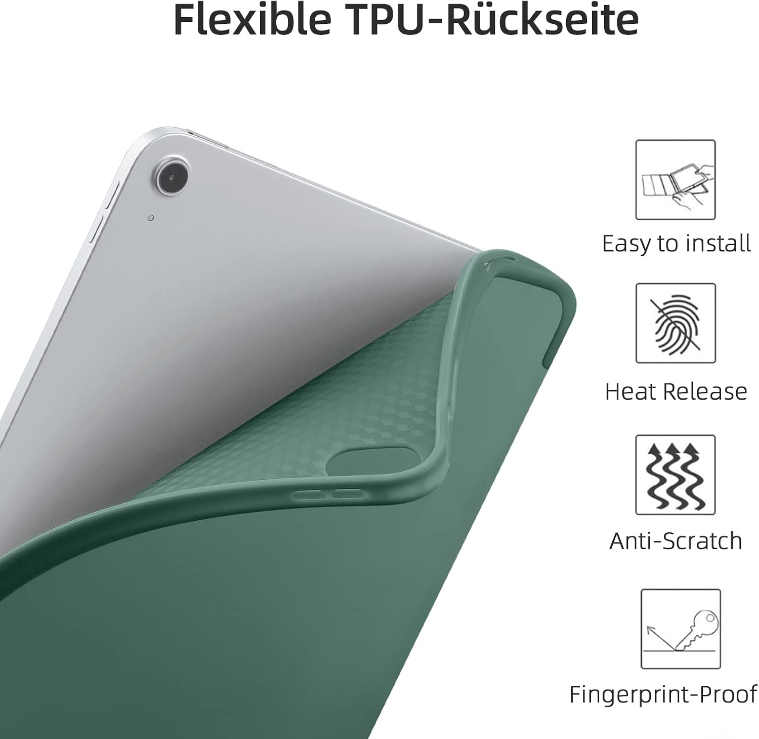 Detalle de Vobafe Hülle für iPad A16 11 Zoll, 10,9 Zoll, kieferngrün
