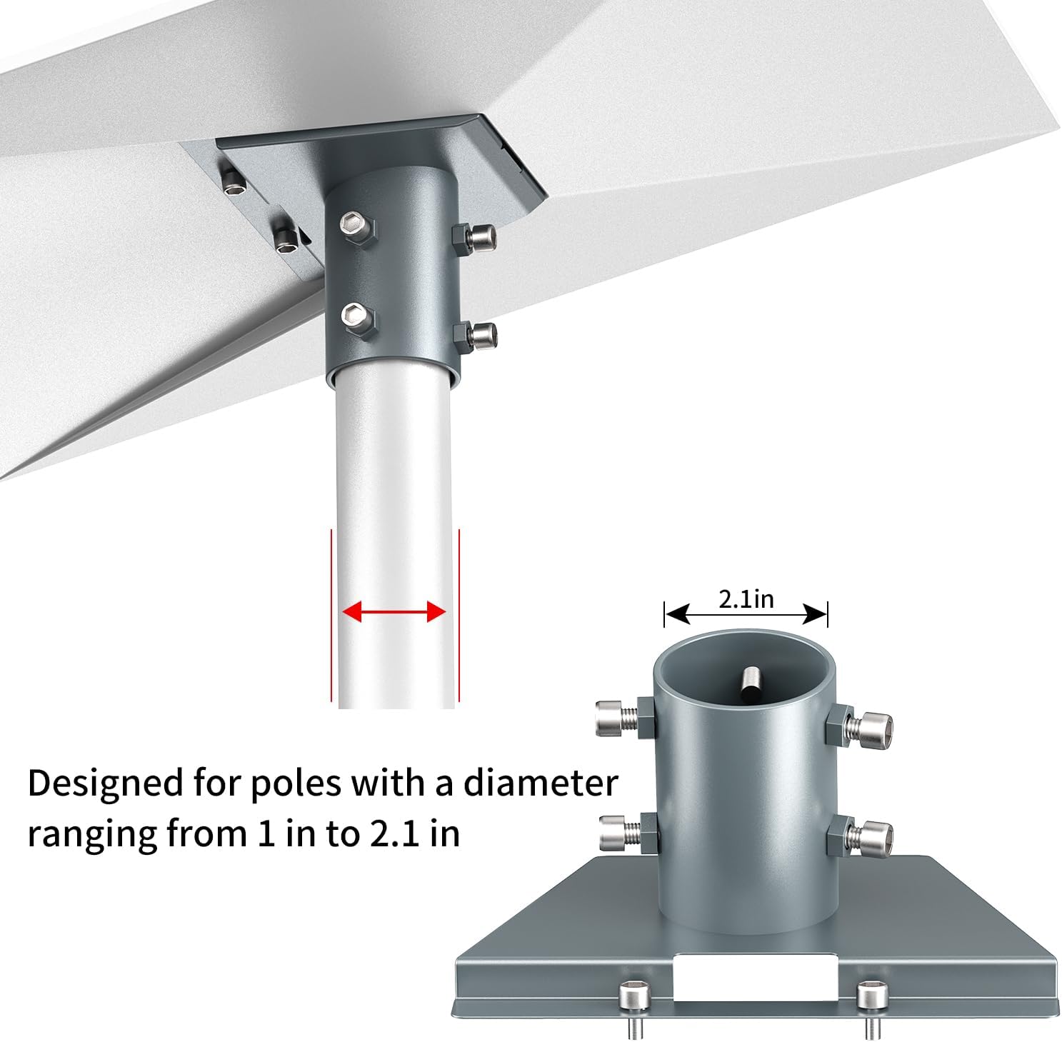 Detalle de Starlink-compatible dish mount for Standard 4/4X/V3