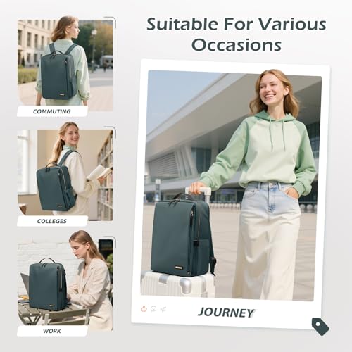Detalle de GOLF SUPAGS Mochila elegante para portátil de 14" para mujer – estilo y comodidad para trabajo, universidad y viajes
