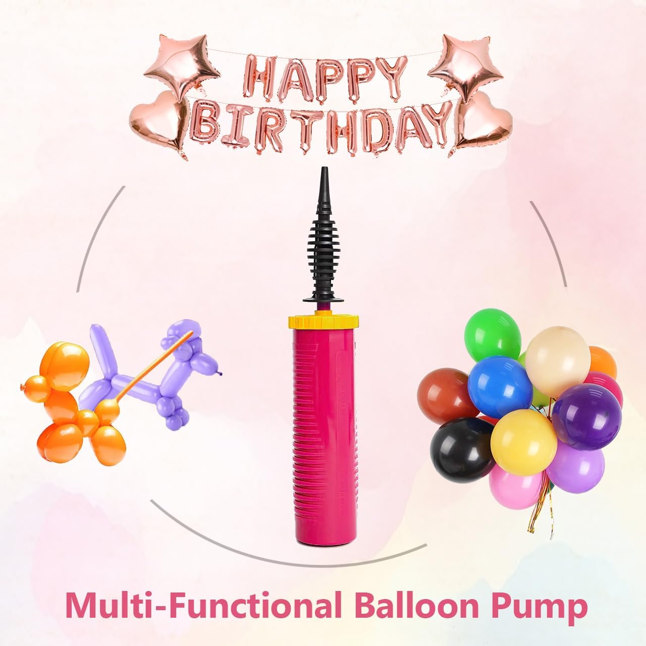Detalle 2 de Ballonpumpe Hand Inflator – Doppelt wirkende Luftpumpe für Ballons und mehr