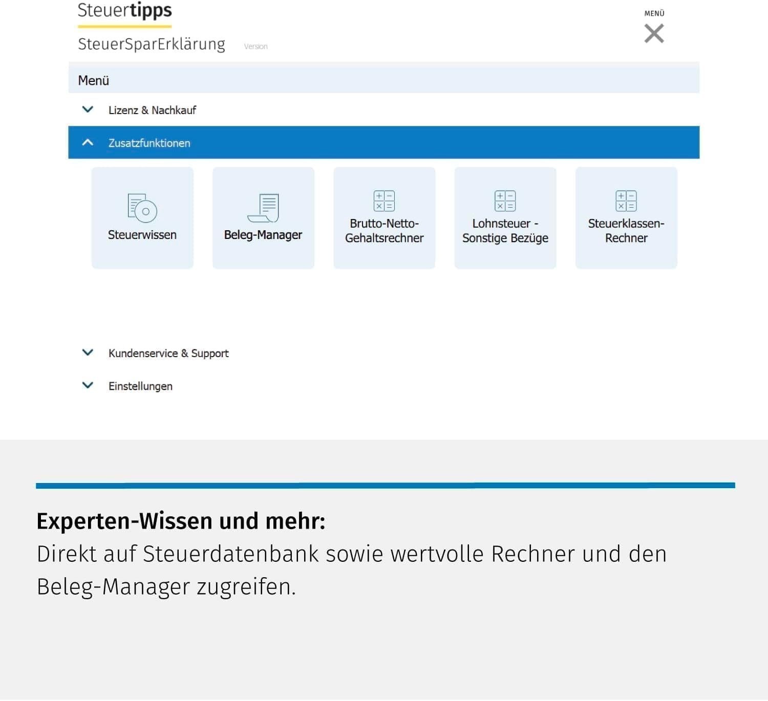 Detalle de SteuerSparErklärung 2025 – Einfache Steuererklärung für 2024 mit ELSTER, Datenimport und KI-Unterstützung