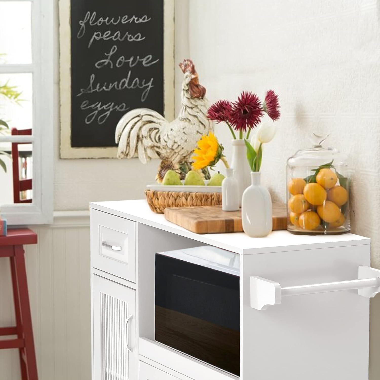 Detalle de PHI VILLA Microwave Stand Cart MDF
