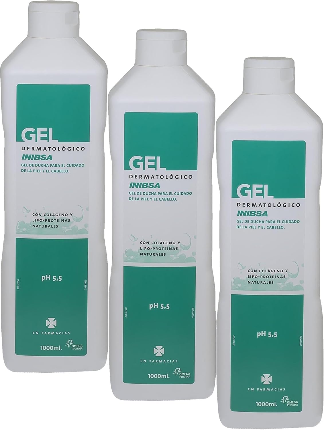 Thumbnail 3 de INIBSA Gel de baño dermatológico (pack 2 x 1 L) para cuidado de piel y cabello