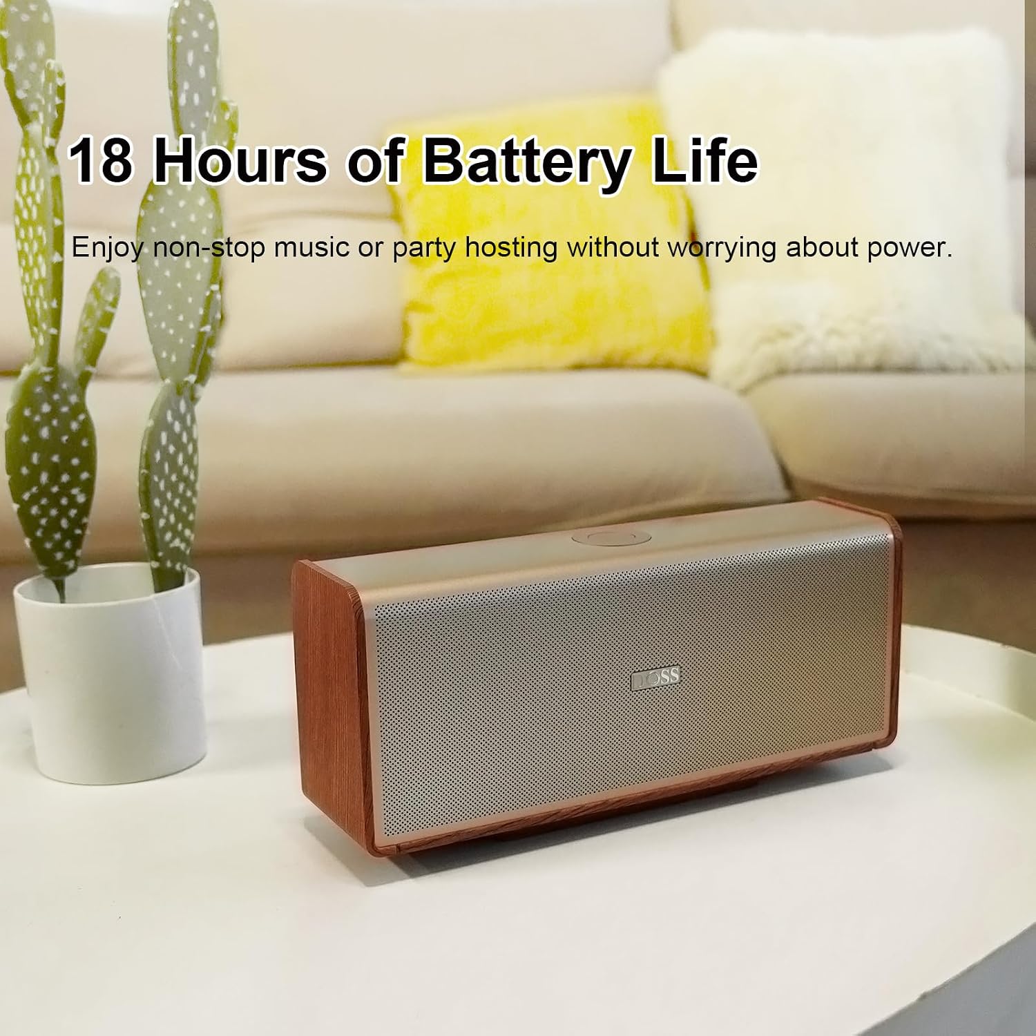 Detalle de DOSS SoundBox Ultra Bluetooth Speaker with 2.1 Channel Audio (80W)