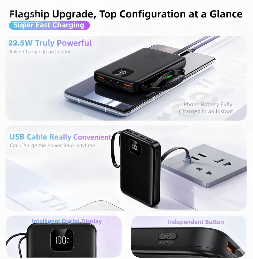 Thumbnail 3 de 22.5W 10000mAh Fast Charging Power Bank
