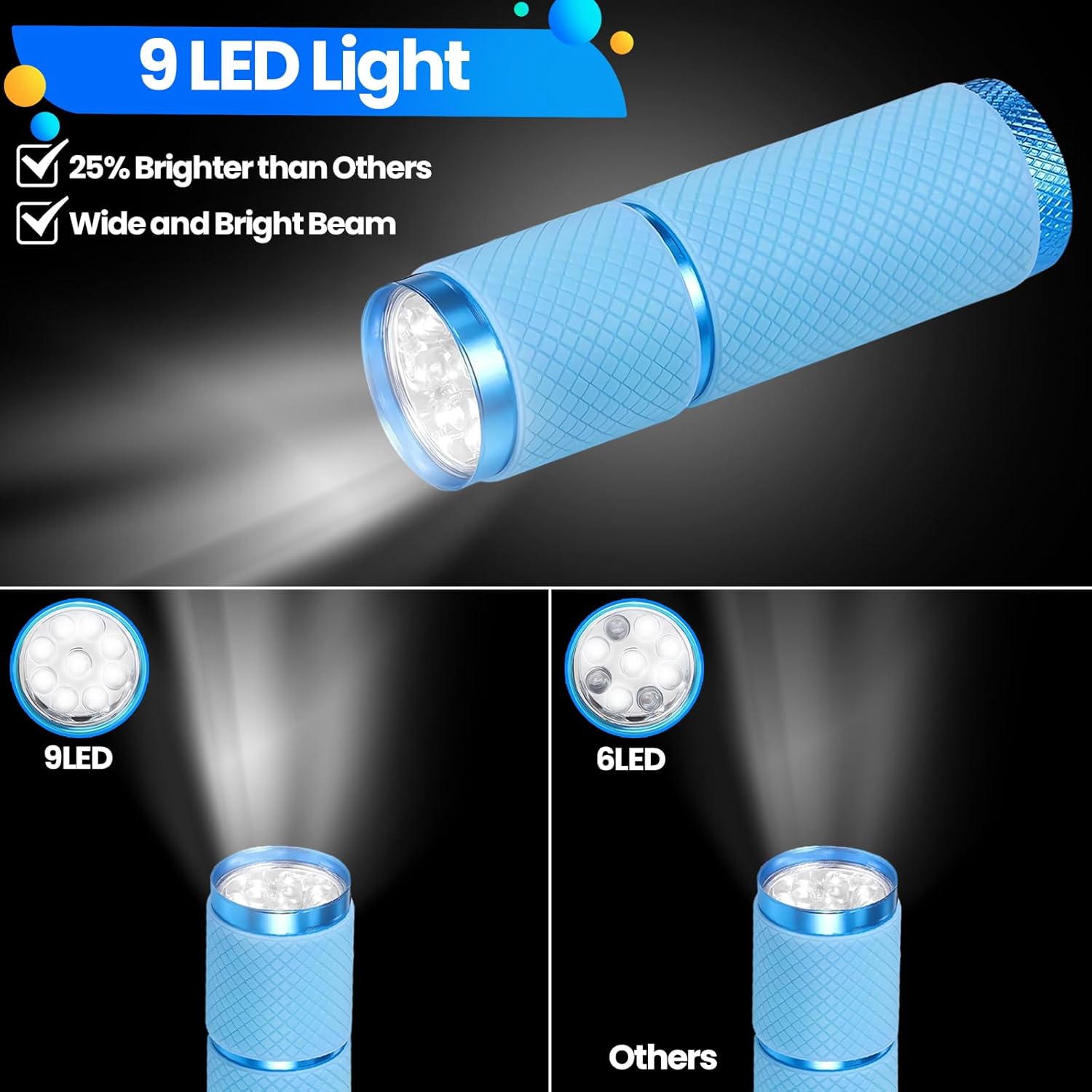 Thumbnail 3 de LANZHANFEI 4 Pack Mini Torch with 9 LEDs 🔦