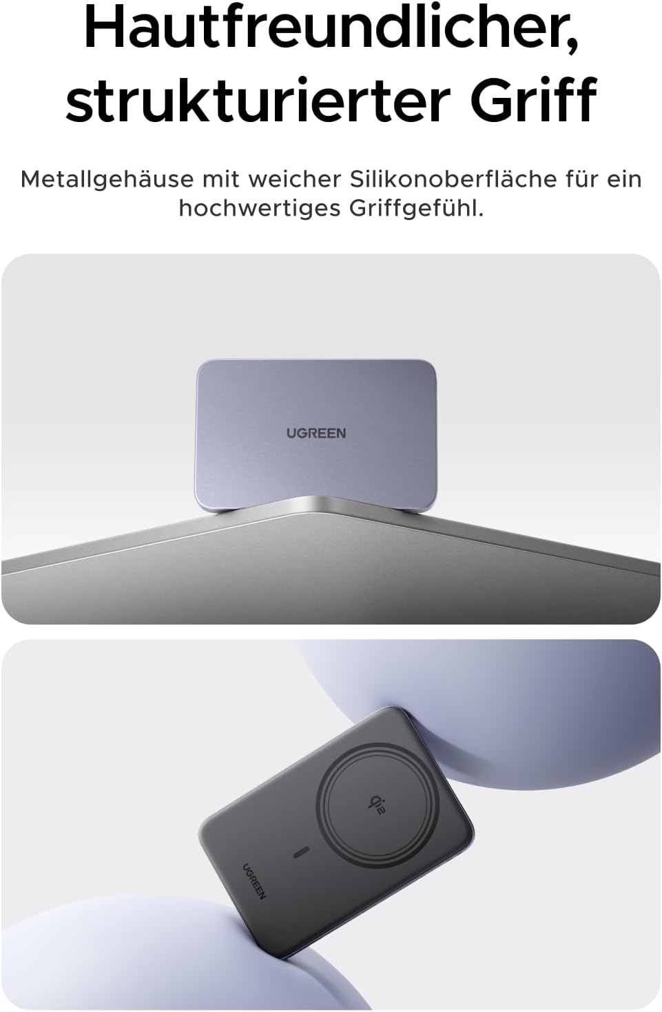 Thumbnail 6 de UGREEN MagFlow Air Power Bank – Ultra-slim 5000mAh, MagSafe-kompatibel, 15W Qi2, Grau