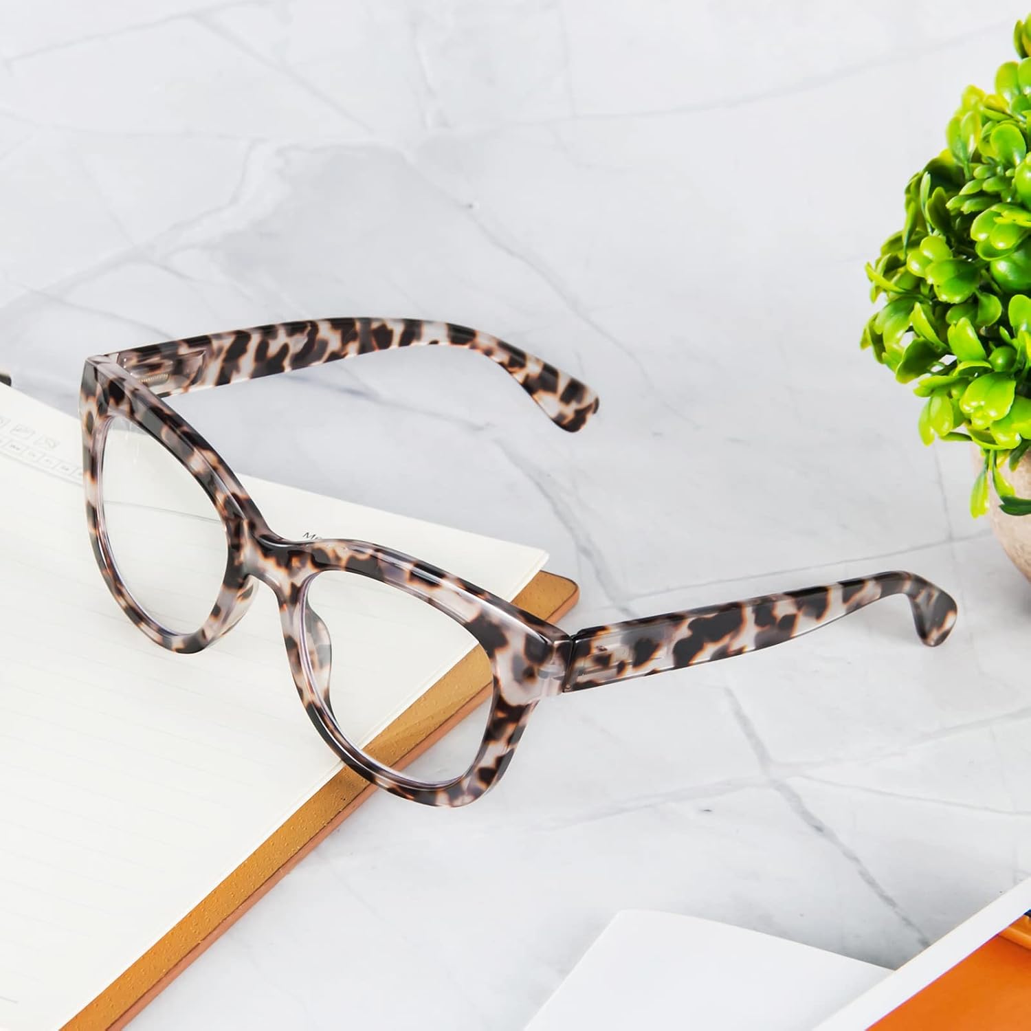 Thumbnail 5 de MMOWW Oversized Reading Glasses 3 Pack for Women with Blue Light Blocking and Spring Hinges, +1.5