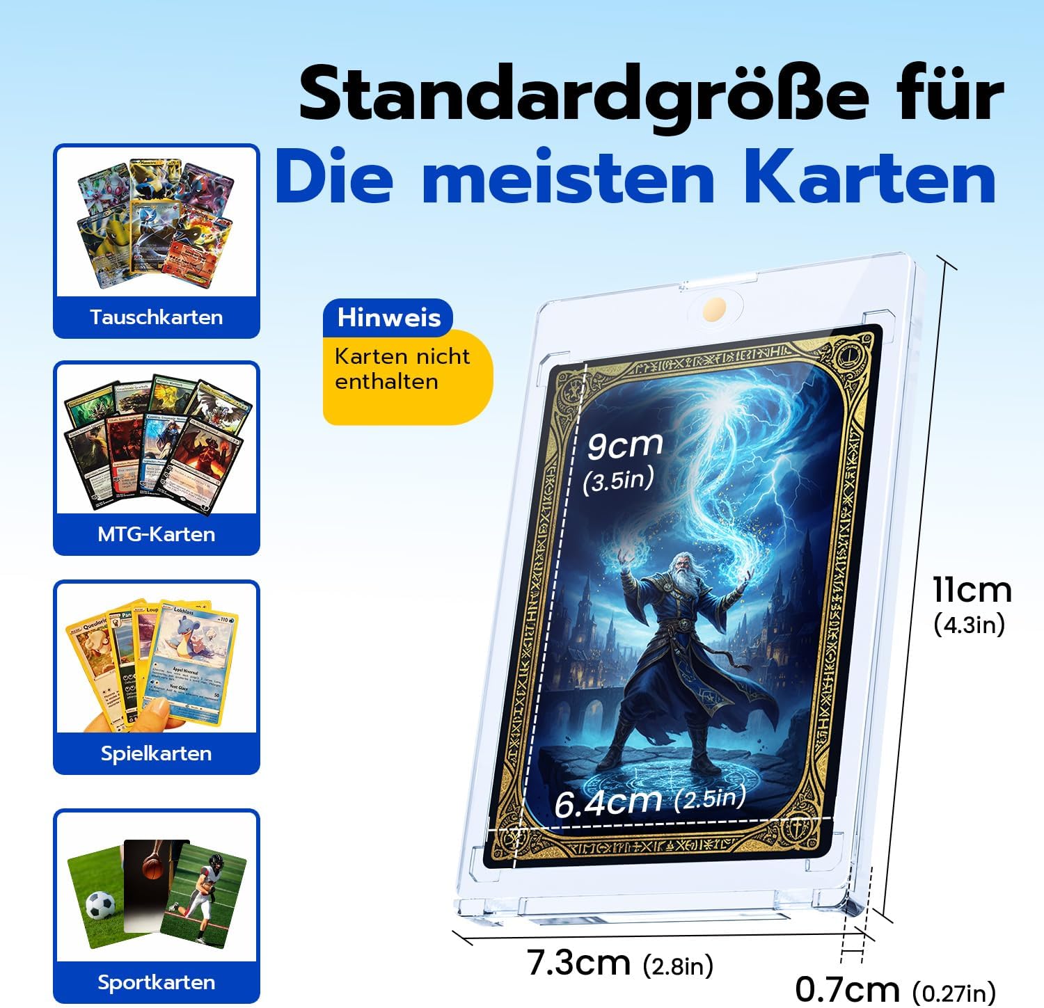 Detalle 2 de Tolesum Magnetic Card Holder (20er-Set) mit UV-Schutz für Sammelkarten im Standardformat