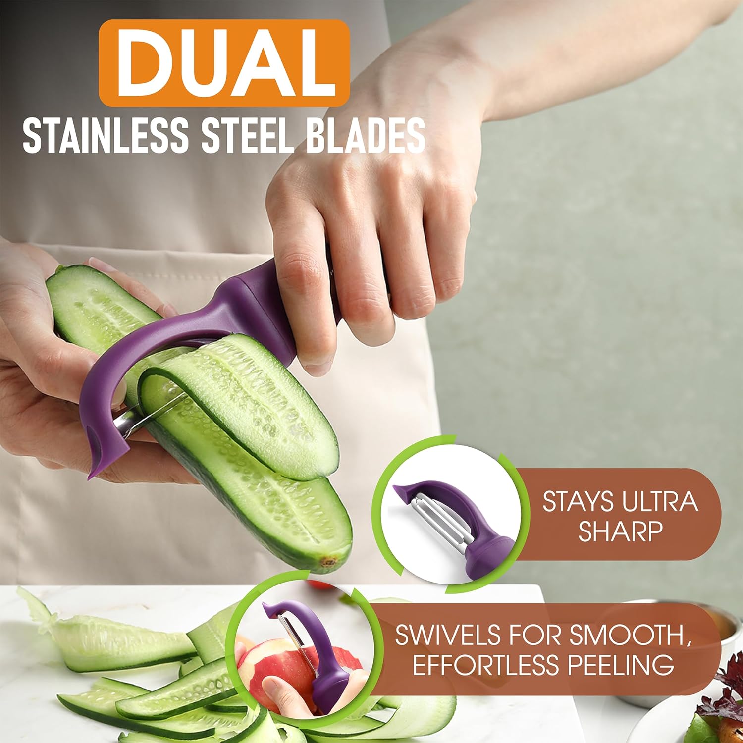 Detalle 2 de Spring Chef Professional Swivel Vegetable Peeler 🥒