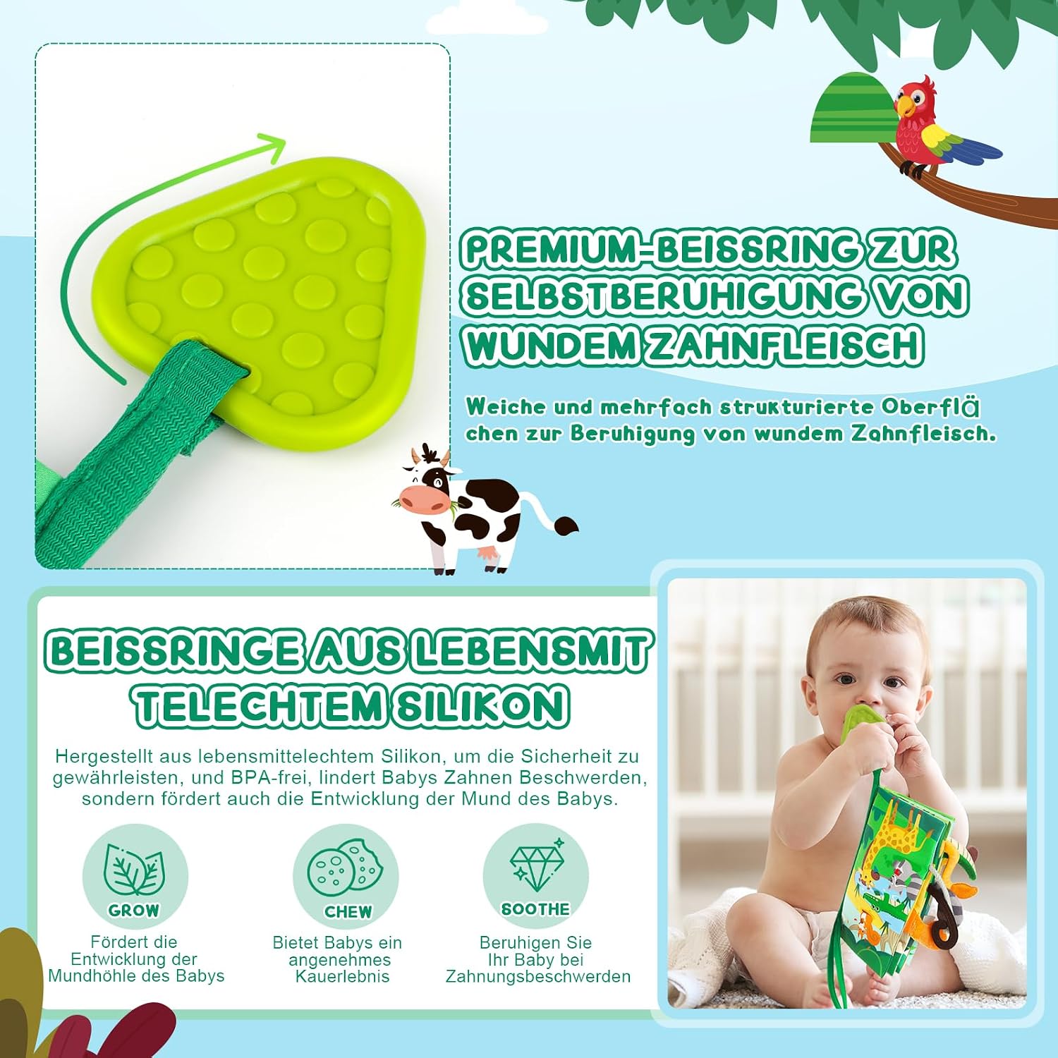 Thumbnail 4 de BBWOO Babyspielzeug 0–6 Monate sensorisch