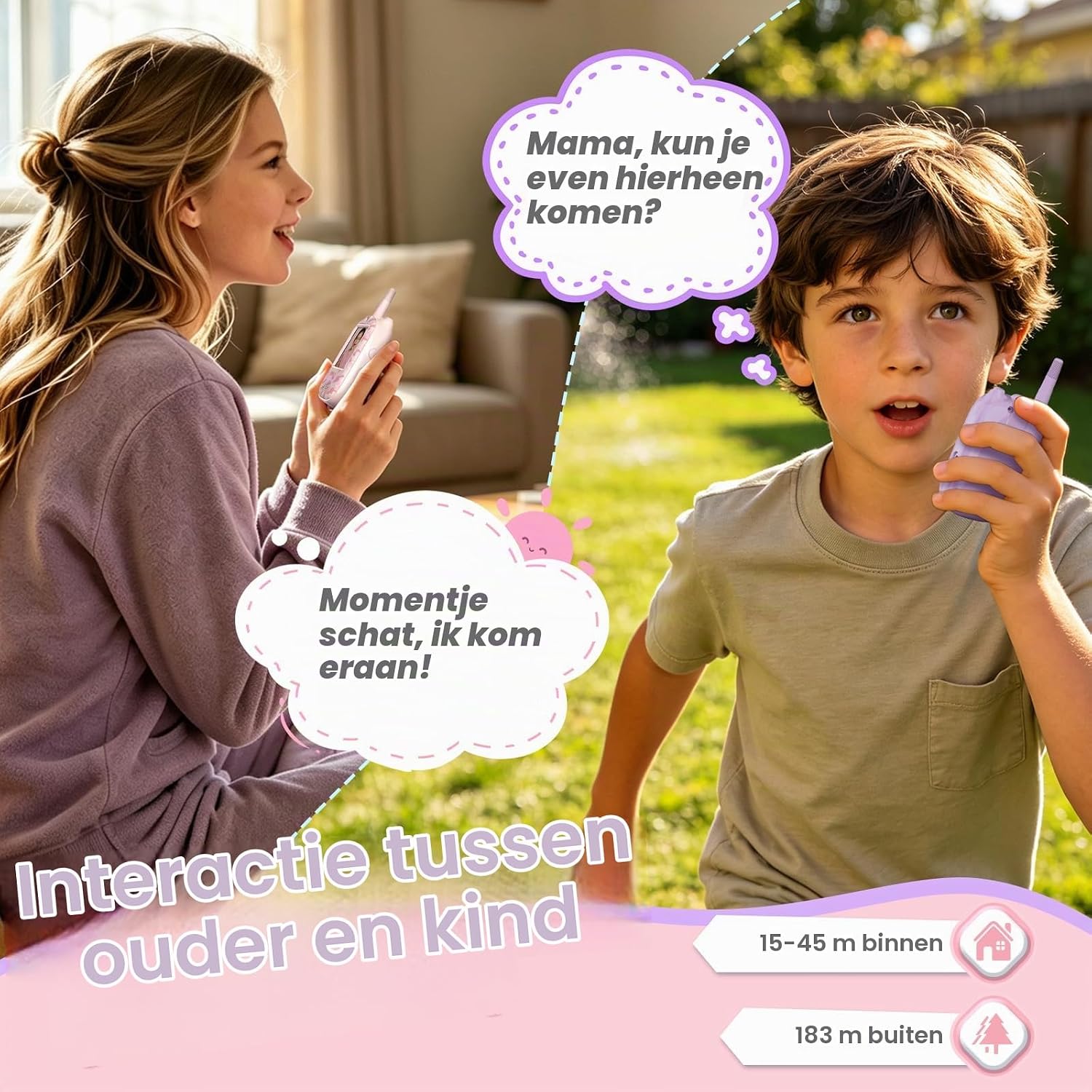 Thumbnail 6 de JUAUO CH7X videowalkietalkies voor kinderen met kleurenscherm en HD-camera