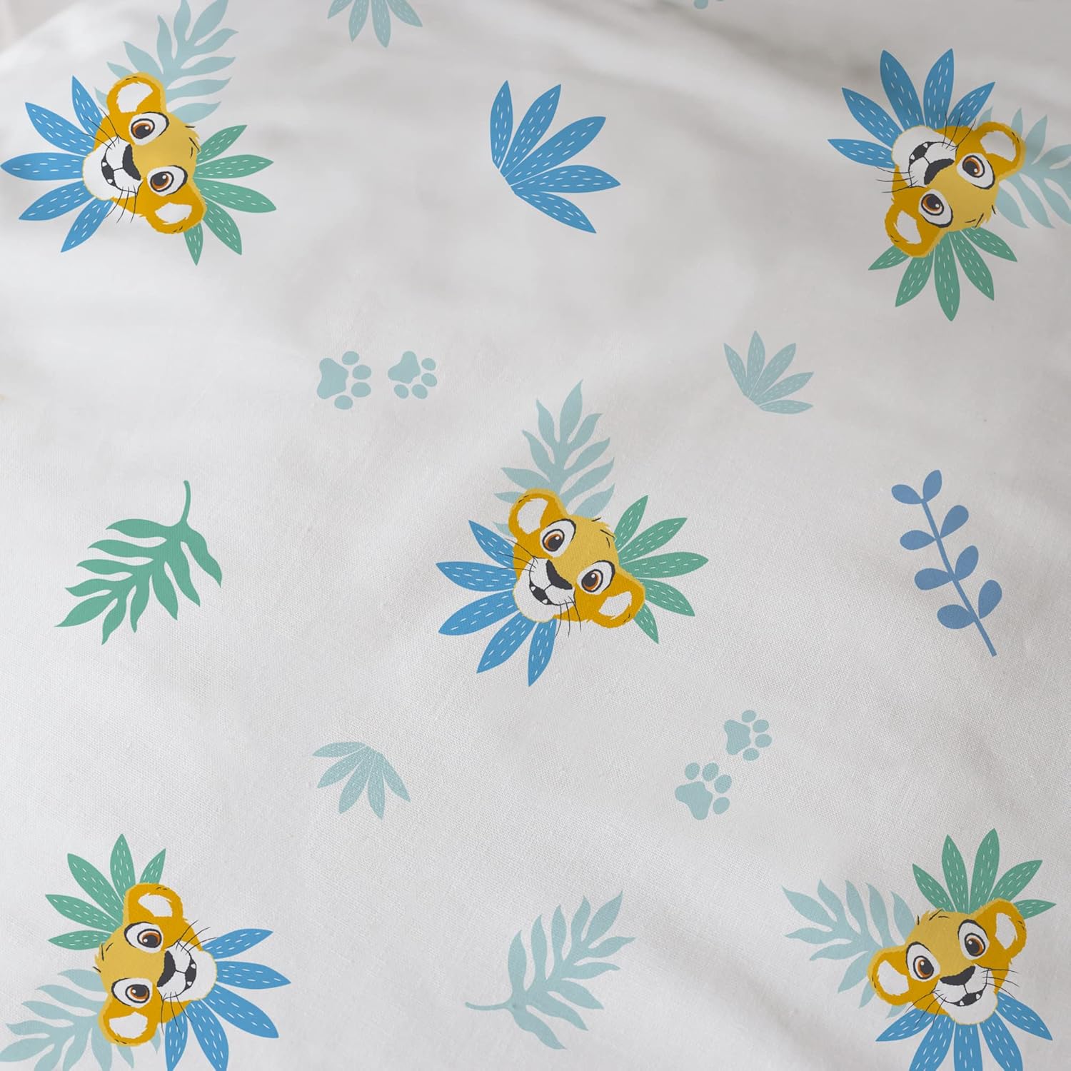 Thumbnail 4 de CTI Parure de lit imprimée 100% Coton Disney Le Roi Lion Simba 140x200 cm - Blanc/Jaune