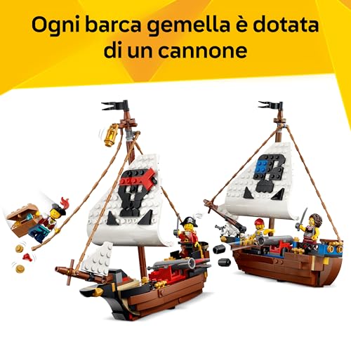 Thumbnail 4 de LEGO Creator 3 in 1 Iconica Nave da Pirata (31387): un set trasformabile per 3 avventure
