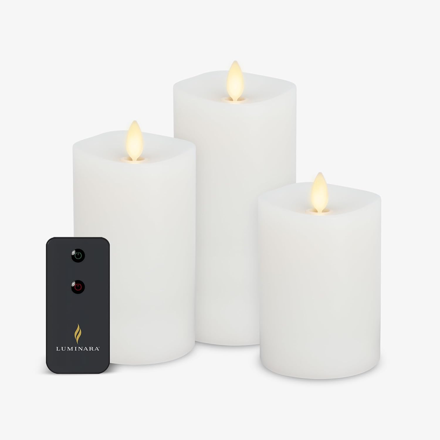 Detalle de Luminara 996075 Flameless LED Candle Set, Remote, Moving Flame, Timer