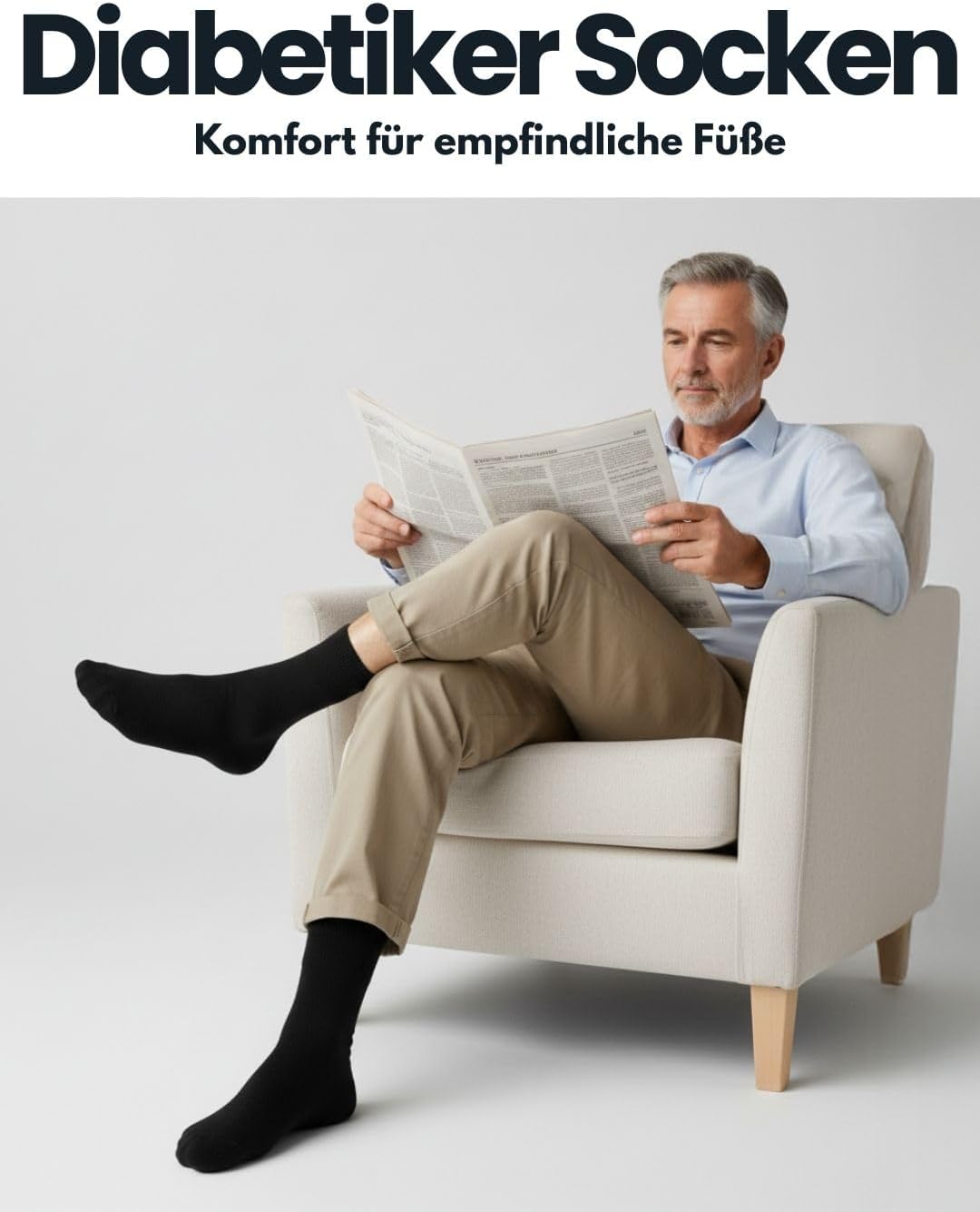Detalle 2 de Diabetikersocken 97% Baumwolle, 6 Paar