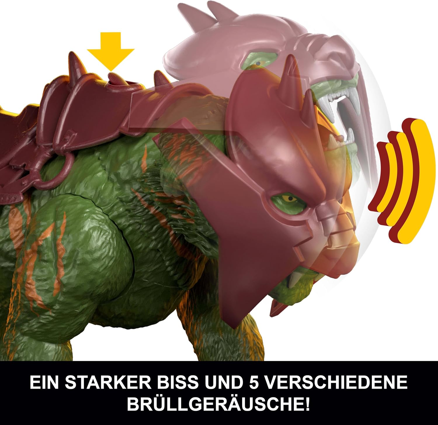Detalle de Masters of the Universe Film 2026 Battle Cat Figur – Beißaktion, Brüllfunktionen und Film-Optik