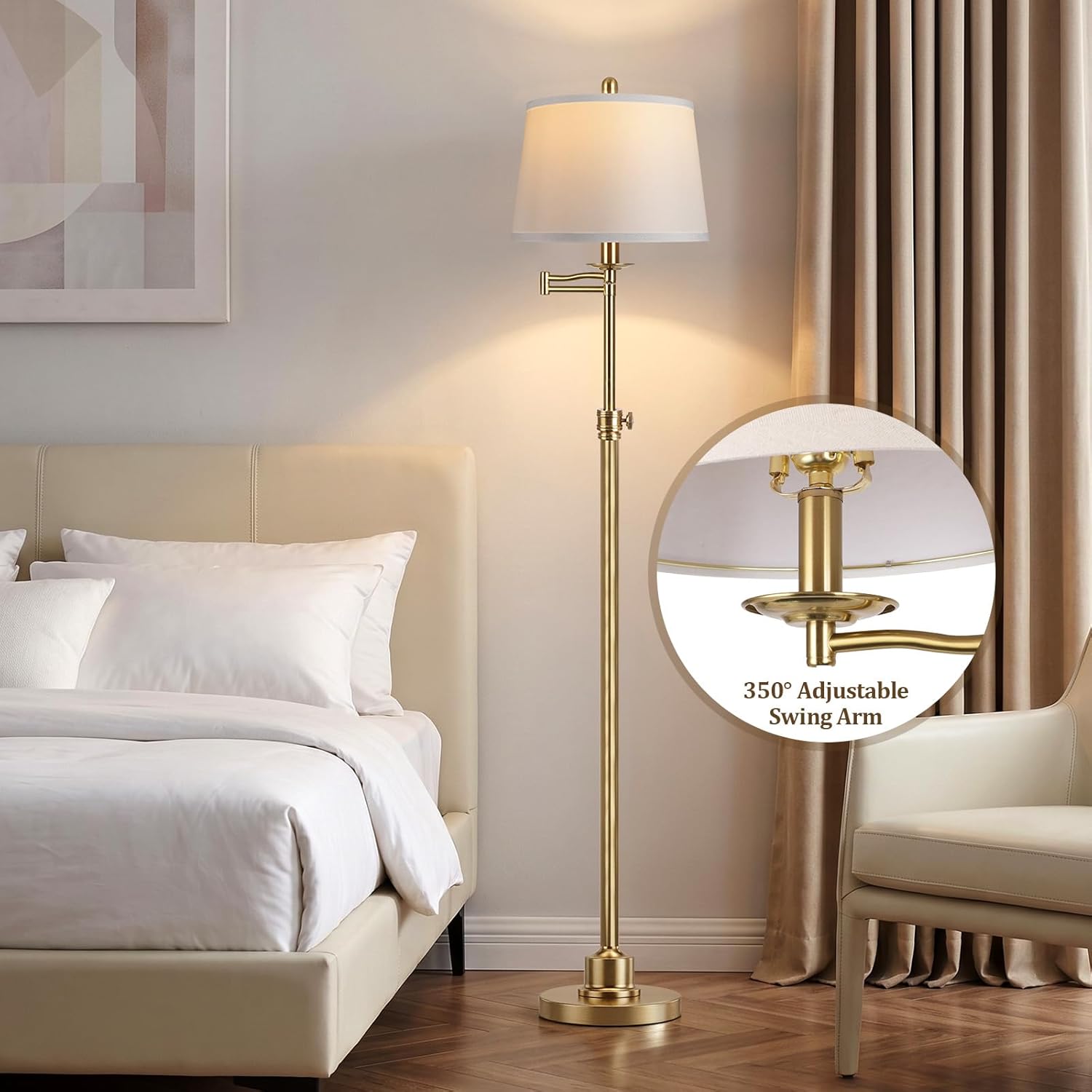 Detalle 2 de Vintage Floor Lamp, Height Adjustable