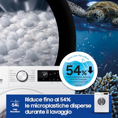 Detalle de Samsung Lavatrice Crystal Clean WW90CGC04DTEET: lavaggio ecologico con Ecobubble, vapore e connettività Wifi da 9 kg
