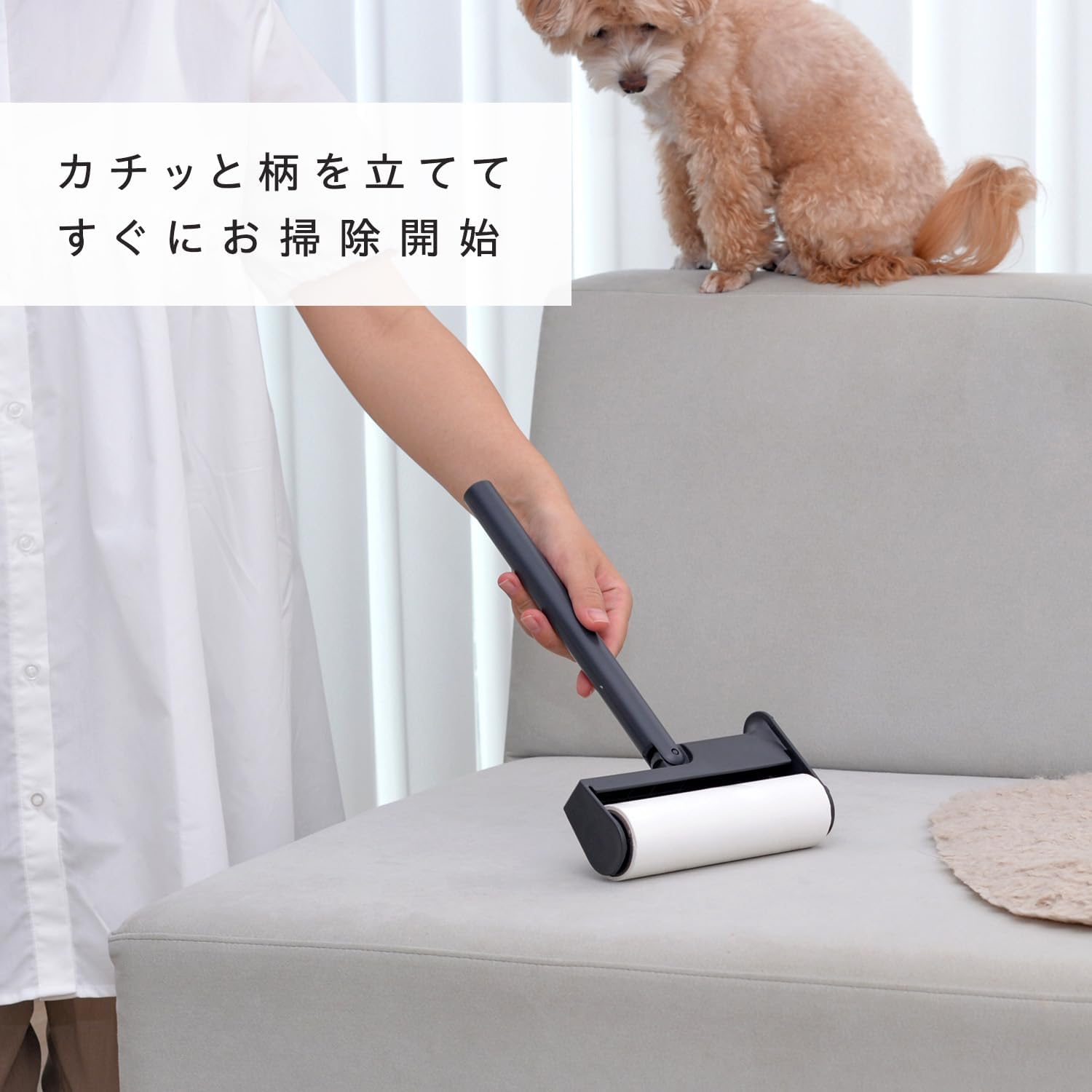 Thumbnail 2 de レック 激落ちくん ハンディカーペットクリーナー 柄がたためる約33.5cm グレー